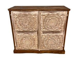 White and Brown Shoe Rack