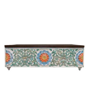 Colored Carved Tv Unit